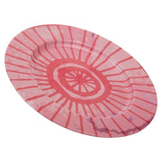 Placca in metallo rosa d33x1,5h