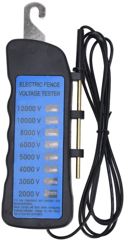Verificatore di Tensione Elettrica per Recinzione Agricola 12KV - Compacto - Indicatori di Luce Neon - Ideale per l'uso Agricolo