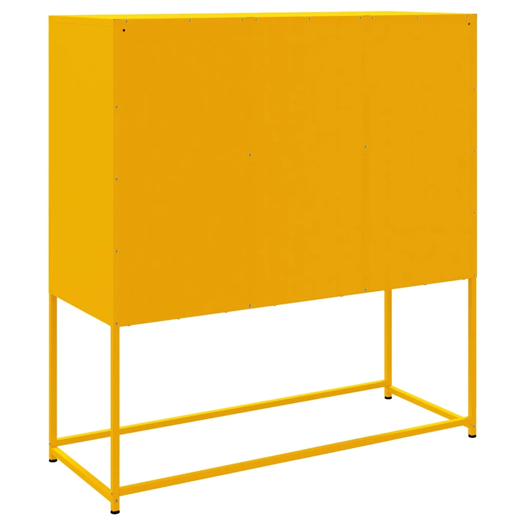 Credenza Giallo Senape 100,5x39x107 cm in Acciaio 846539