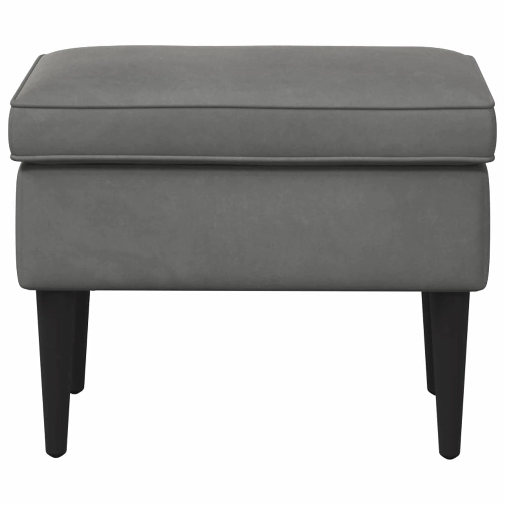 Poggiapiedi Grigio Scuro 55 x 35 x 41 cm Velluto 42029989
