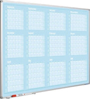 Calendario annuale blu, profilo Softline, Ago-Lug