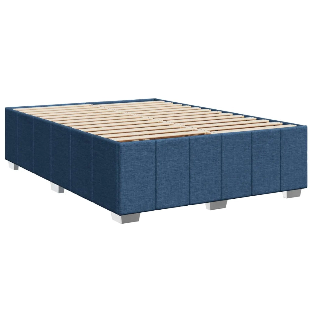 Letto box spring con materasso Blu 160 x 200 cm Tessuto 3454175