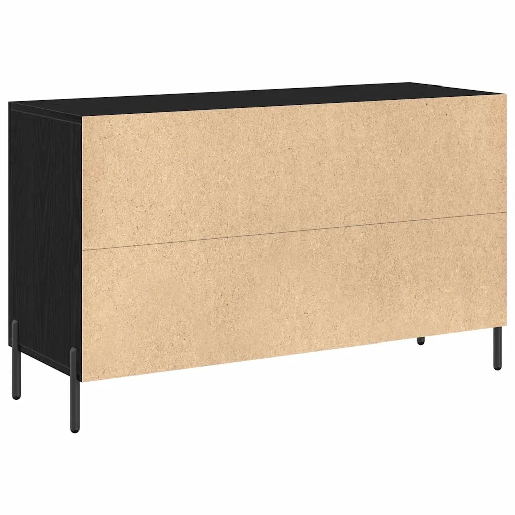 Credenza-Buffet-Armadio da cucina Rovere nero 100 x 36 x 60 cm Legno multistrato 142629