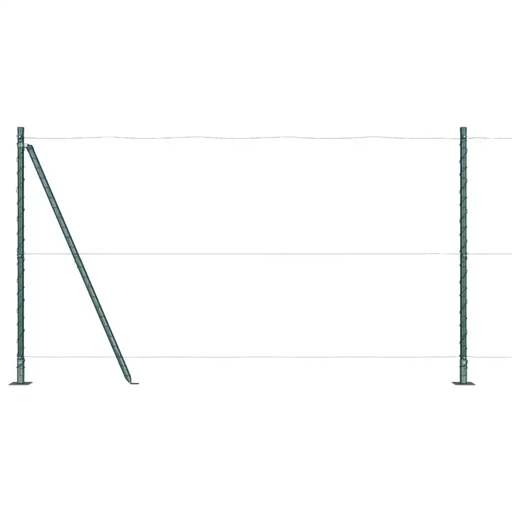 Palo della recinzione 52 pcs Grigio 3,2 x 3,2 x 150 cm