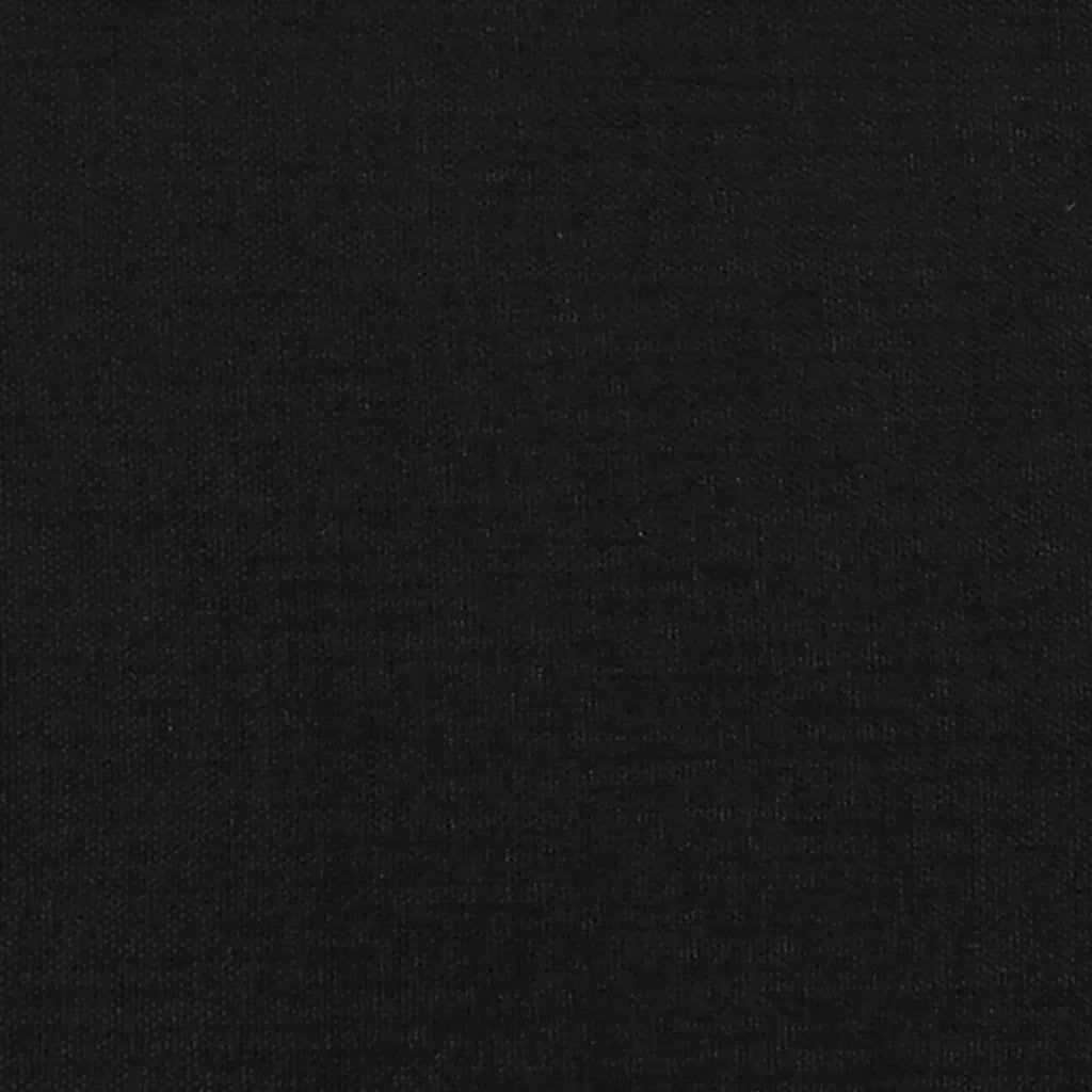 Testiera | Testata Nera 100x5x118/128 cm Tessuto