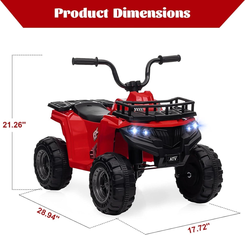 Macchina Elettrica per Bambini 12V con Telecomando; Luci LED e Cintura di Sicurezza; 2-6 Anni - Rosso