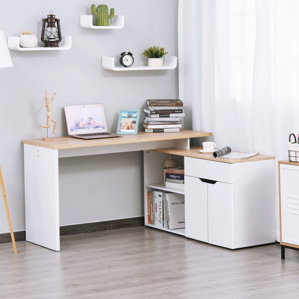Scrivania con cassetti e ripiani ¨C Minimal ¨C legno