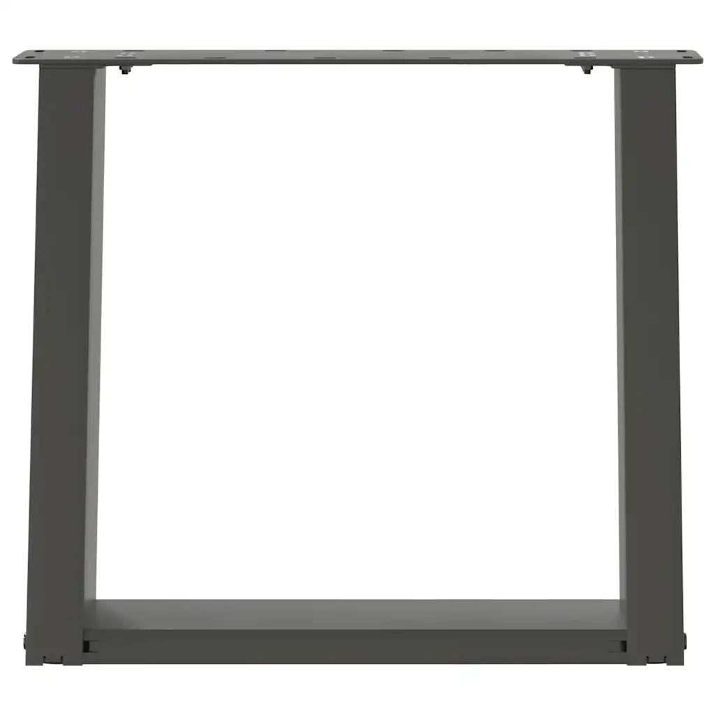 Gambe per Tavolino da Caff¨¨ a Forma di U 2 pz | Piede del tavolo Antracite 50x(42-43) cm Acciaio