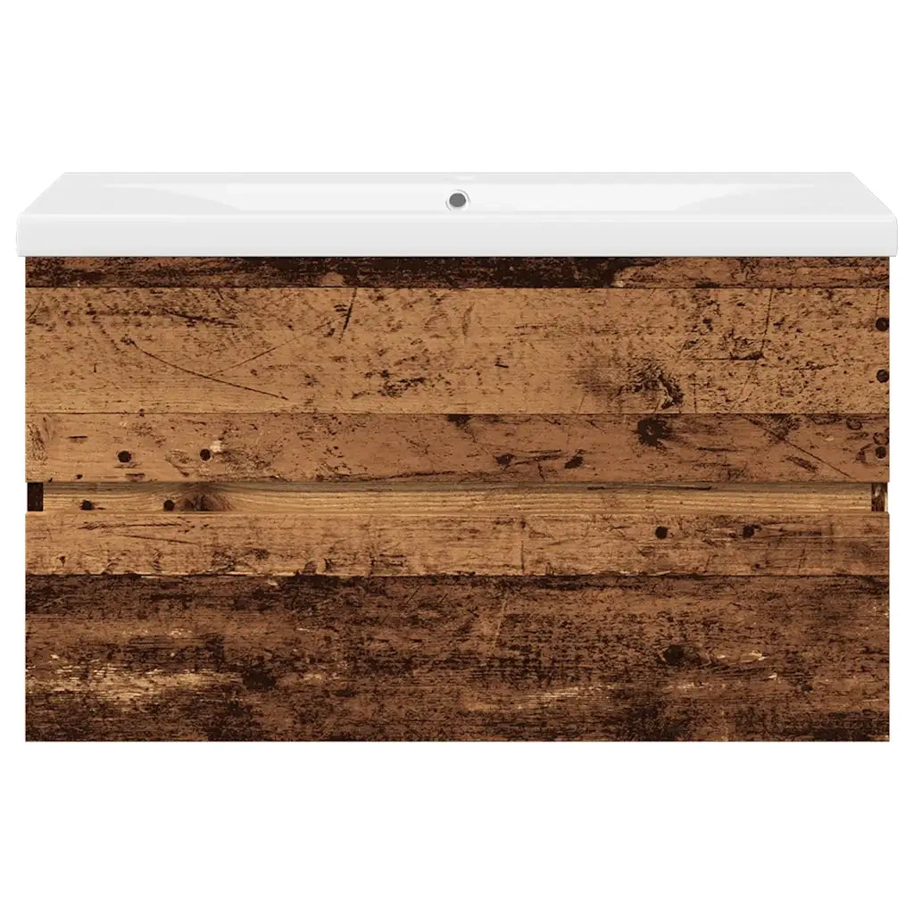 Mobile con Lavabo | Armadio Lavabo Integrato Legno Antico