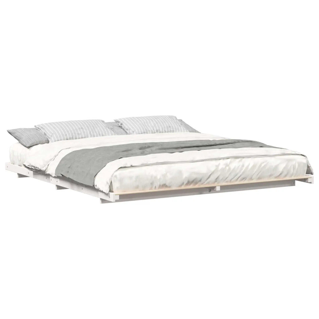 Struttura letto a terra Bianco 180 x 210 cm
