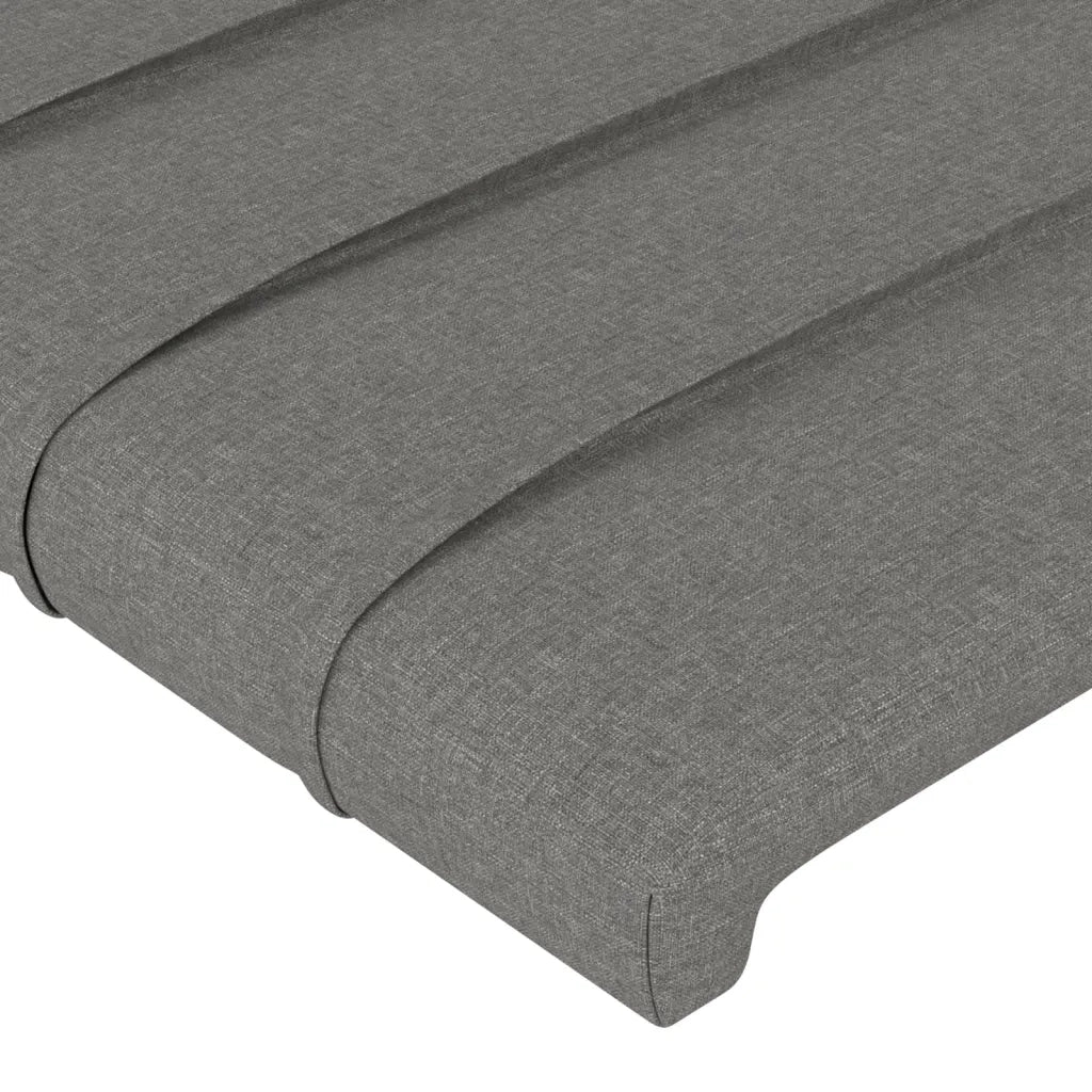 Testiera a LED Grigio Scuro 180x5x78/88 cm in Tessuto 3121767
