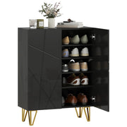 Armadio per scarpe con 2 ante e 3 ripiani regolabili ¨C Minimal ¨C 72x31.5x95 cm nero
