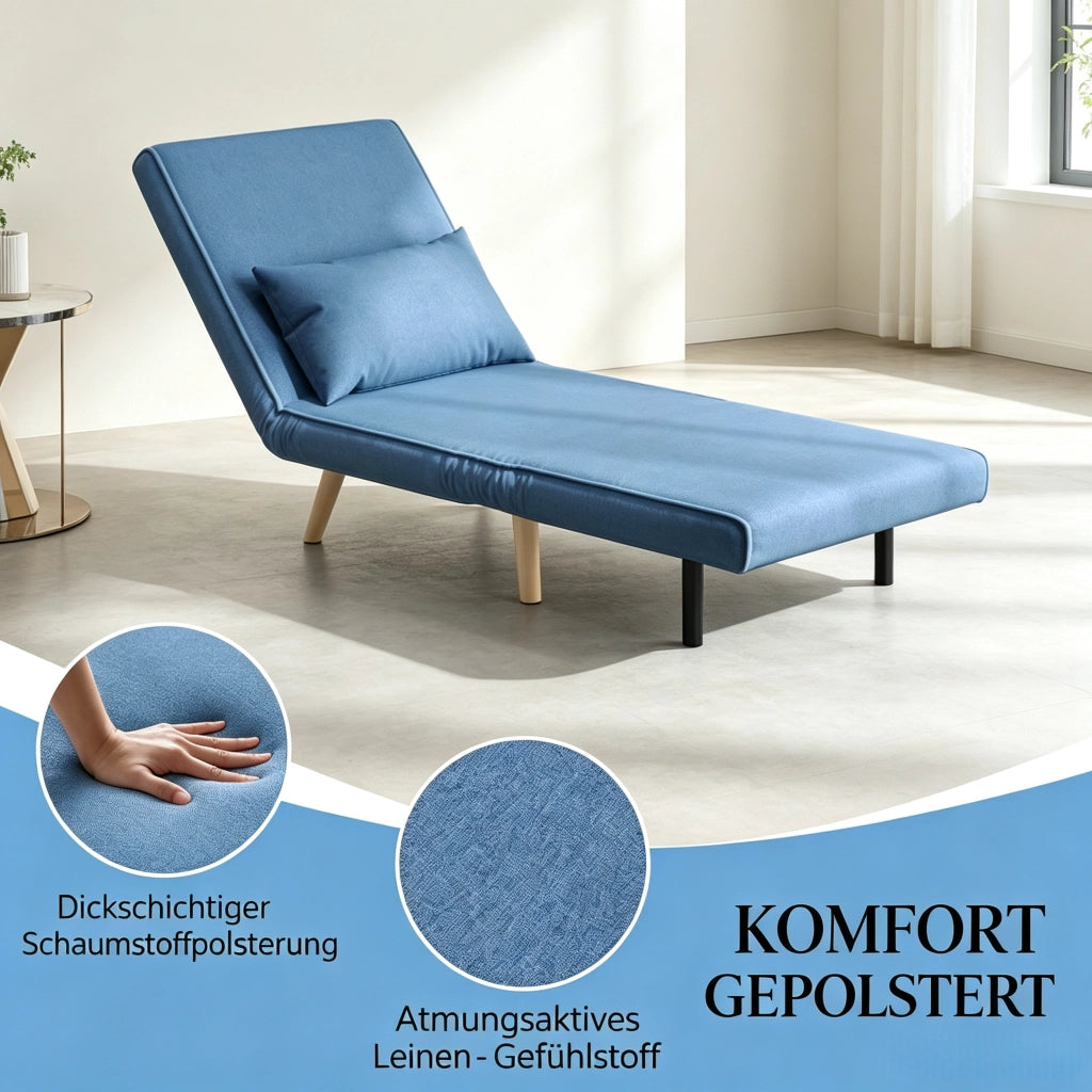 POLTRONA LETTO Convertibile 72x75x85 cm Blu