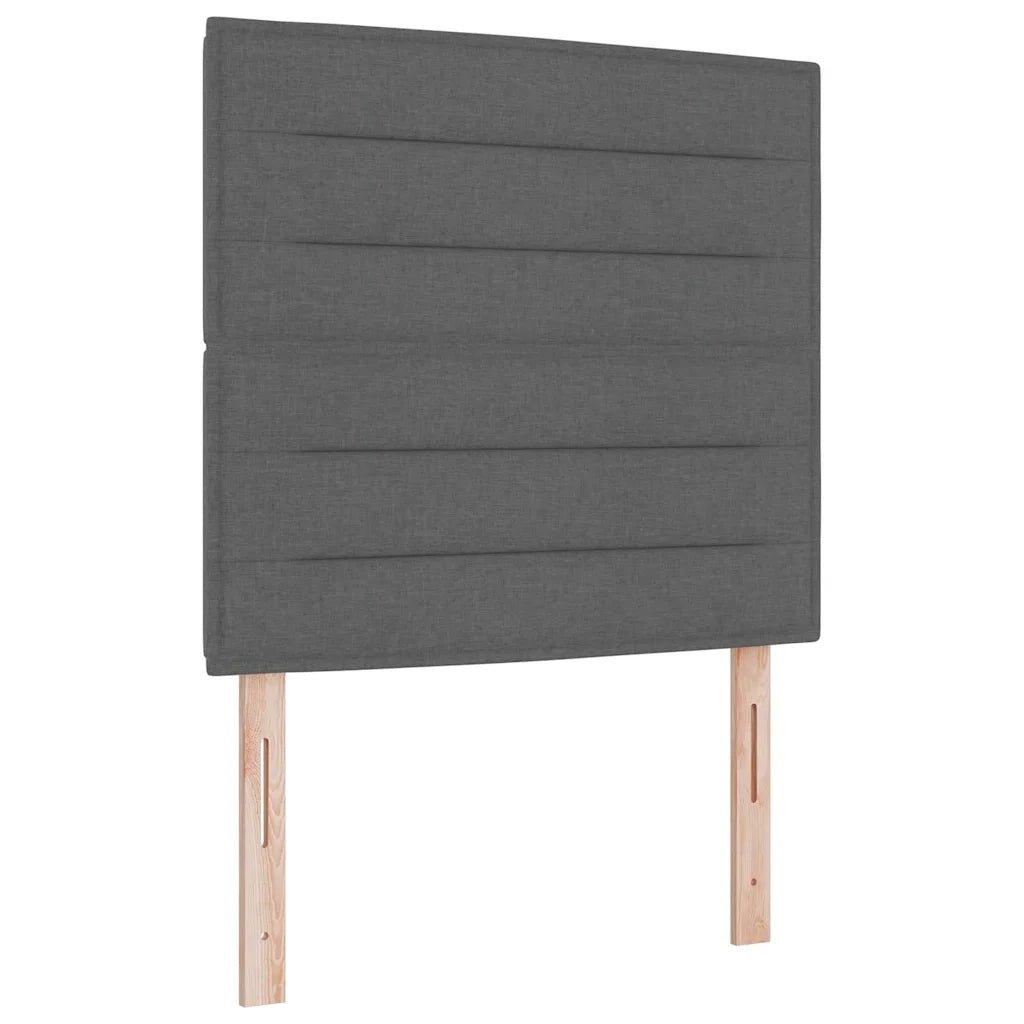 Letto a molle con materasso Grigio scuro 80 x 200 cm Tessuto