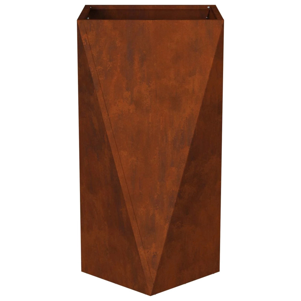 2 pz Fioriera | Cassetta per fiori | Vaso Ruggine 40 x 40 x 75 cm