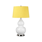 Lampada tavolo Isla bianca paralume giallo E27 Elstead