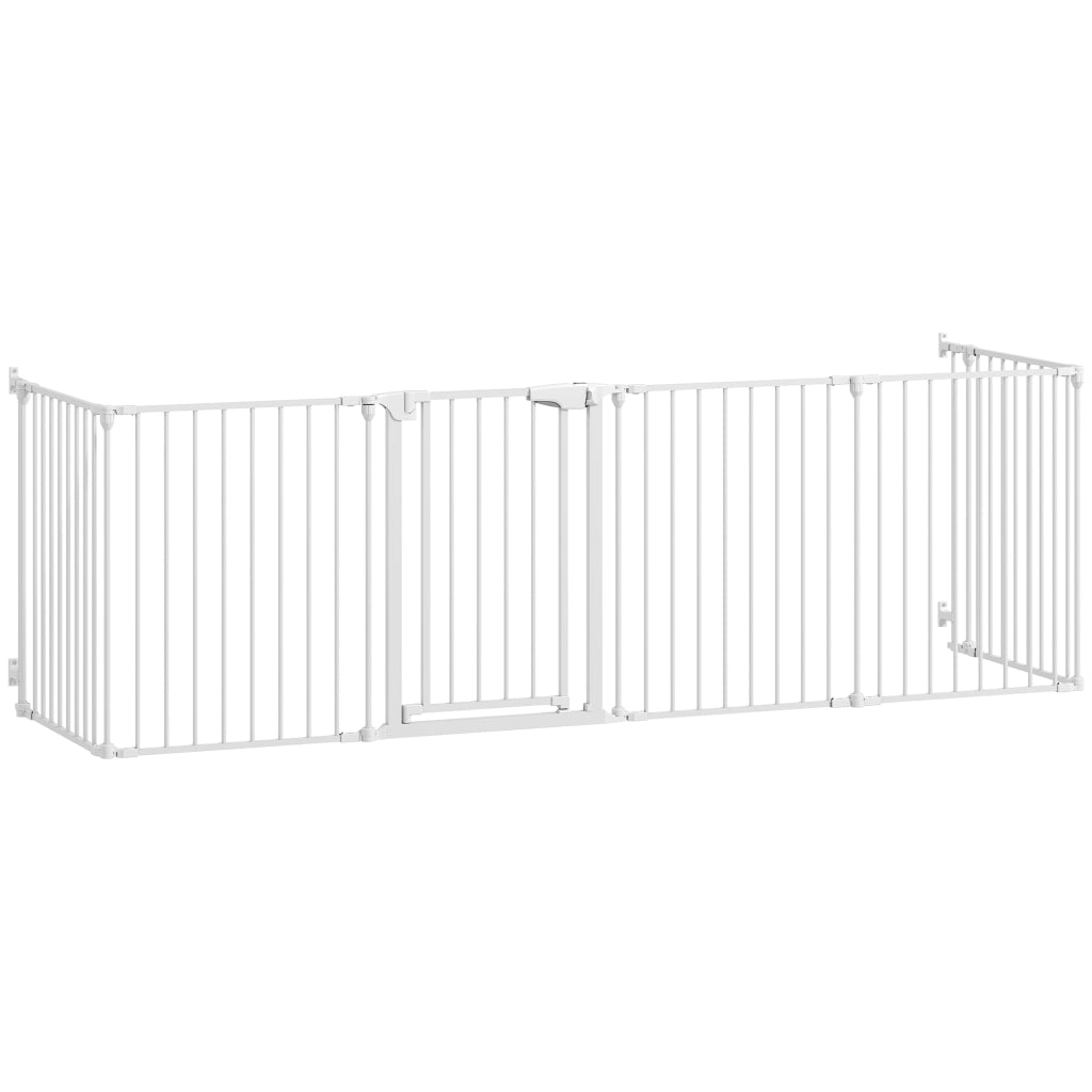 Cancello per Cani Pieghevole 6 Pannelli ¨C Minimal ¨C Bianco