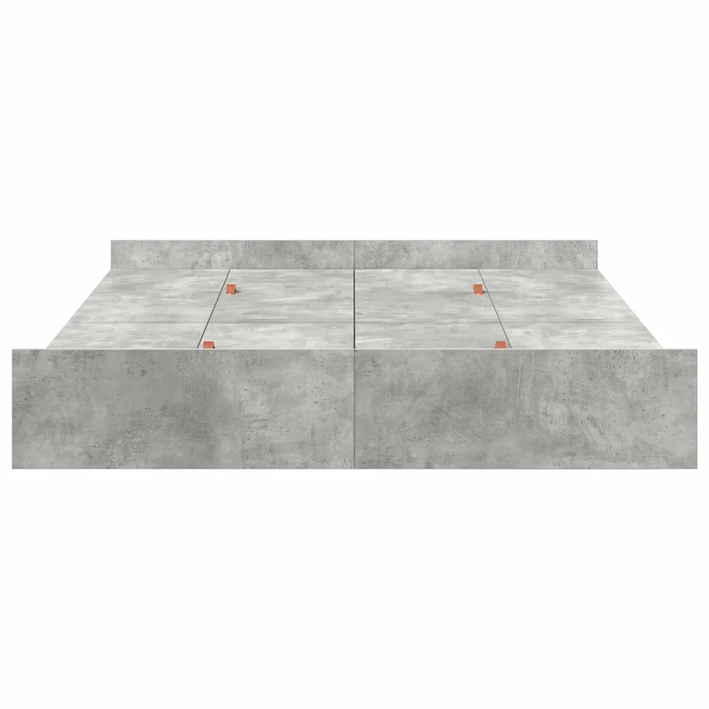 Struttura letto con contenitore Grigio cemento 135 x 190 cm 3335320