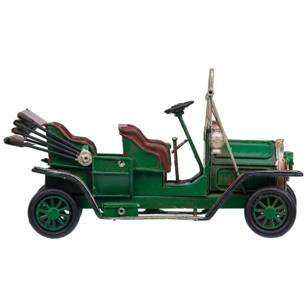 Auto in metallo verde 17x7x9,3h