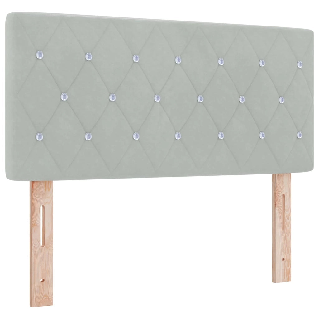 Letto con Box Spring, Materasso e LED Grigio Chiaro Singolo 3452258