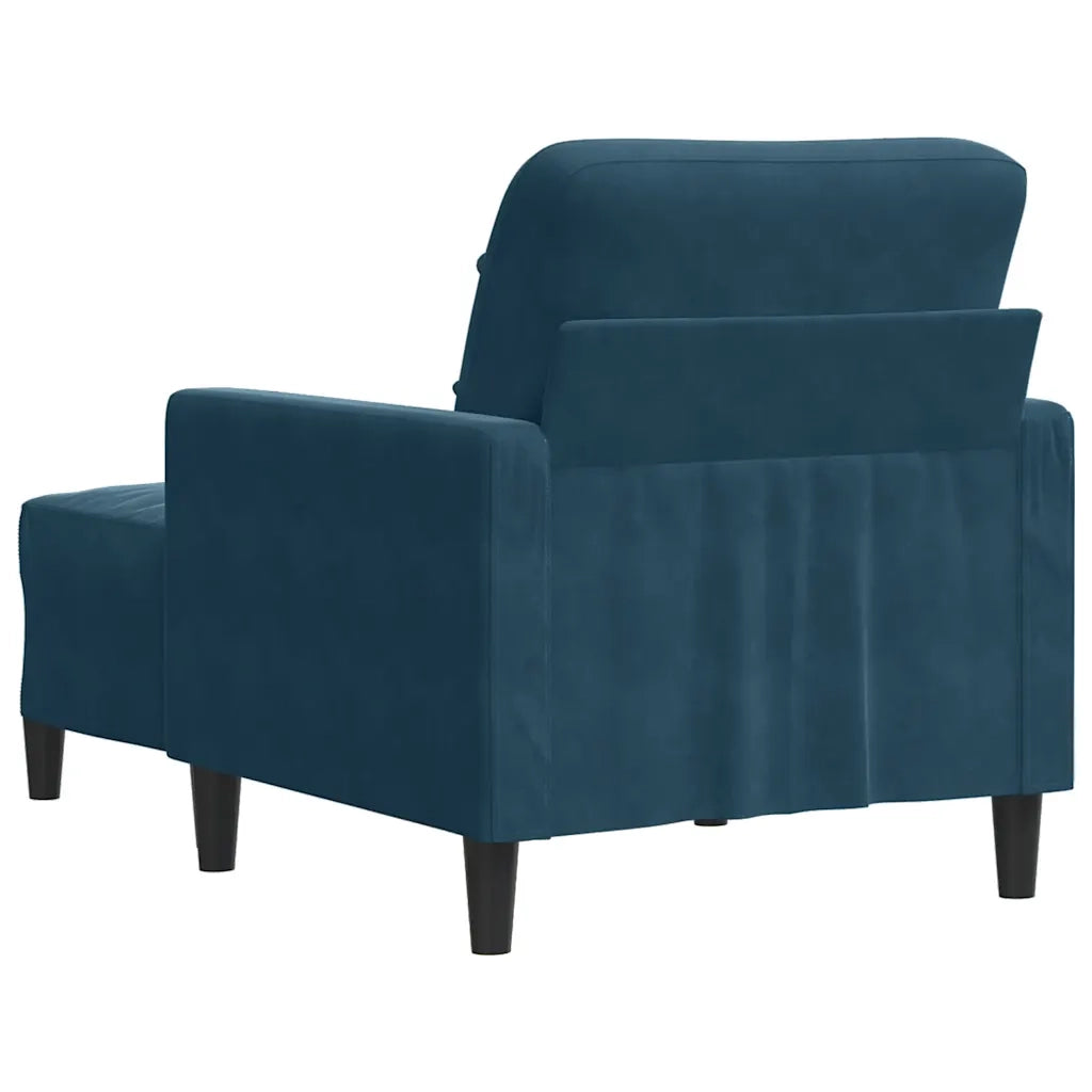 Poltrona con Poggiapiedi Blu 60 cm in Velluto 3278266