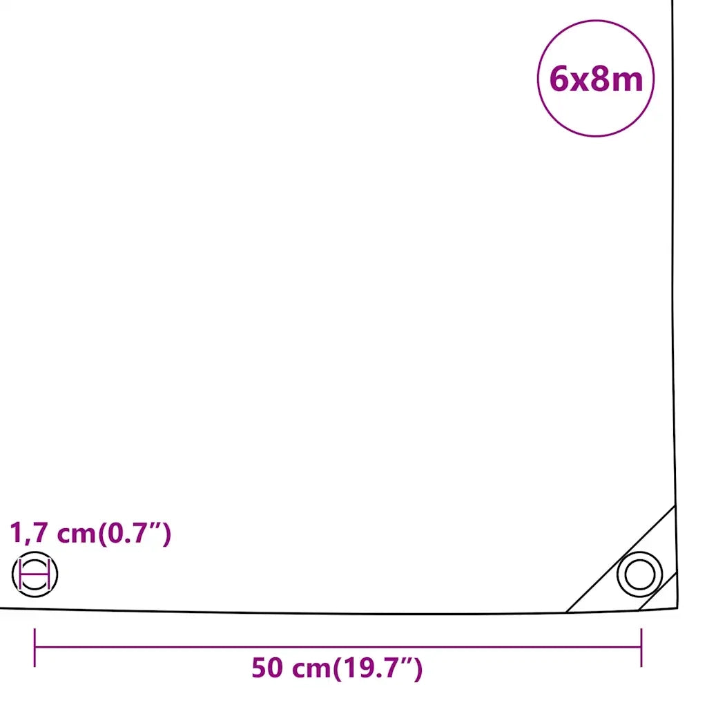 Telone Antracite 6x8 m 650 g/m2