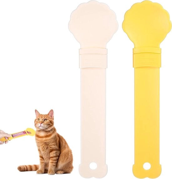 Peli per gatto con striscia di sicurezza per dispenser cibo - 2 pezzi - peli per cibo per gatti - peli per snack - dispenser liquido