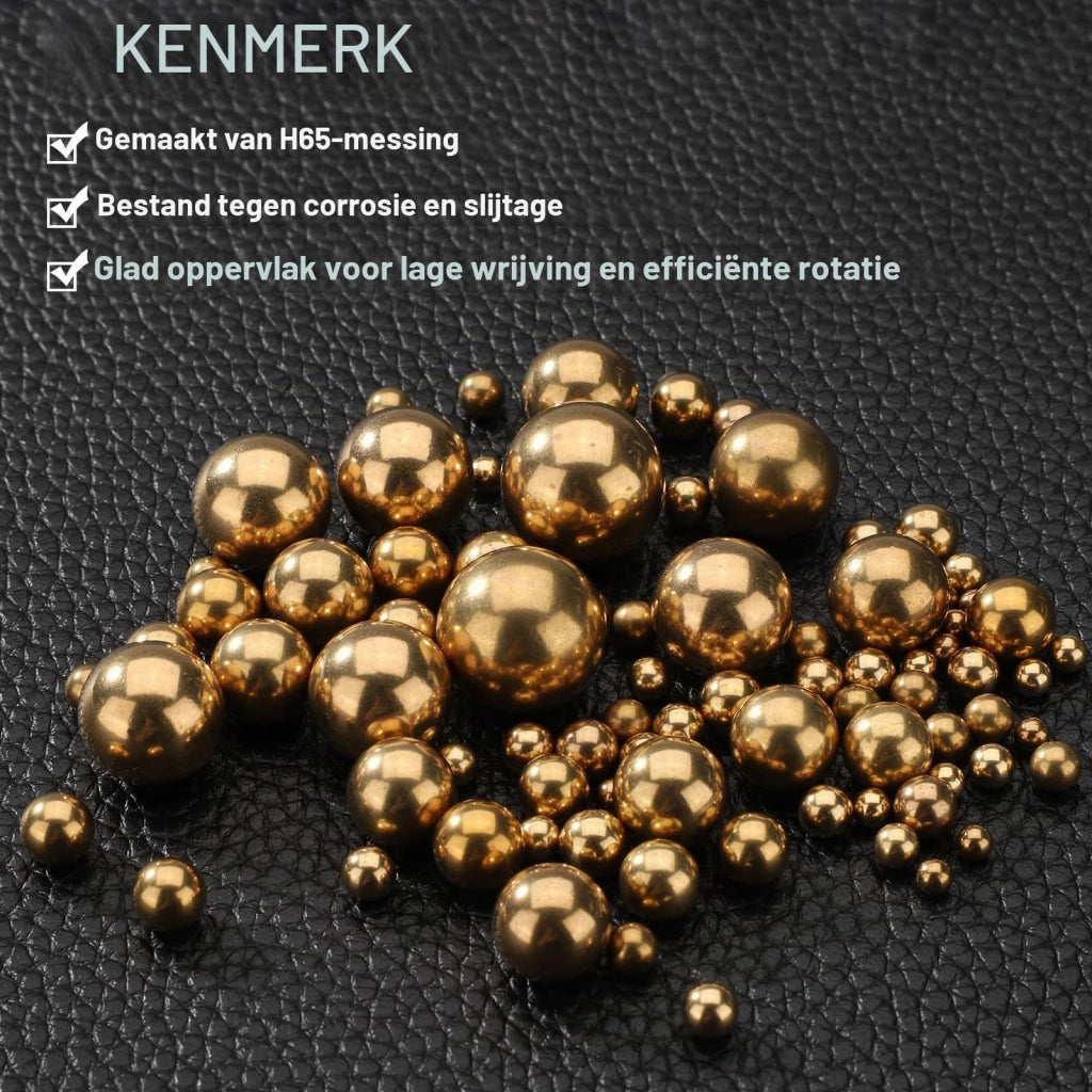 Sfere per cuscinetti a sfera, diametro 12,7 mm, confezione da 10 pezzi, in ottone, di precisione