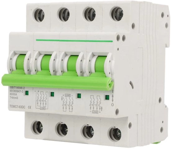 Dispositivo di Protezione da Corrente - Fotovoltaico - 1000V 4P - Circuito di Carico DC - Ideale per Applicazioni Marittime e Industriali