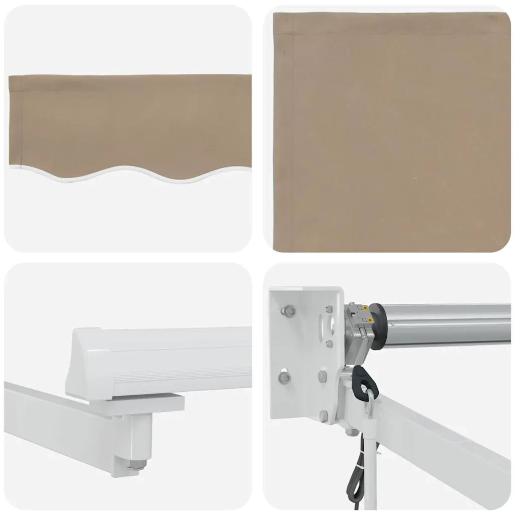 Tenda Retrattile Beige 400 × 300 cm Poliestere e Alluminio 3330616