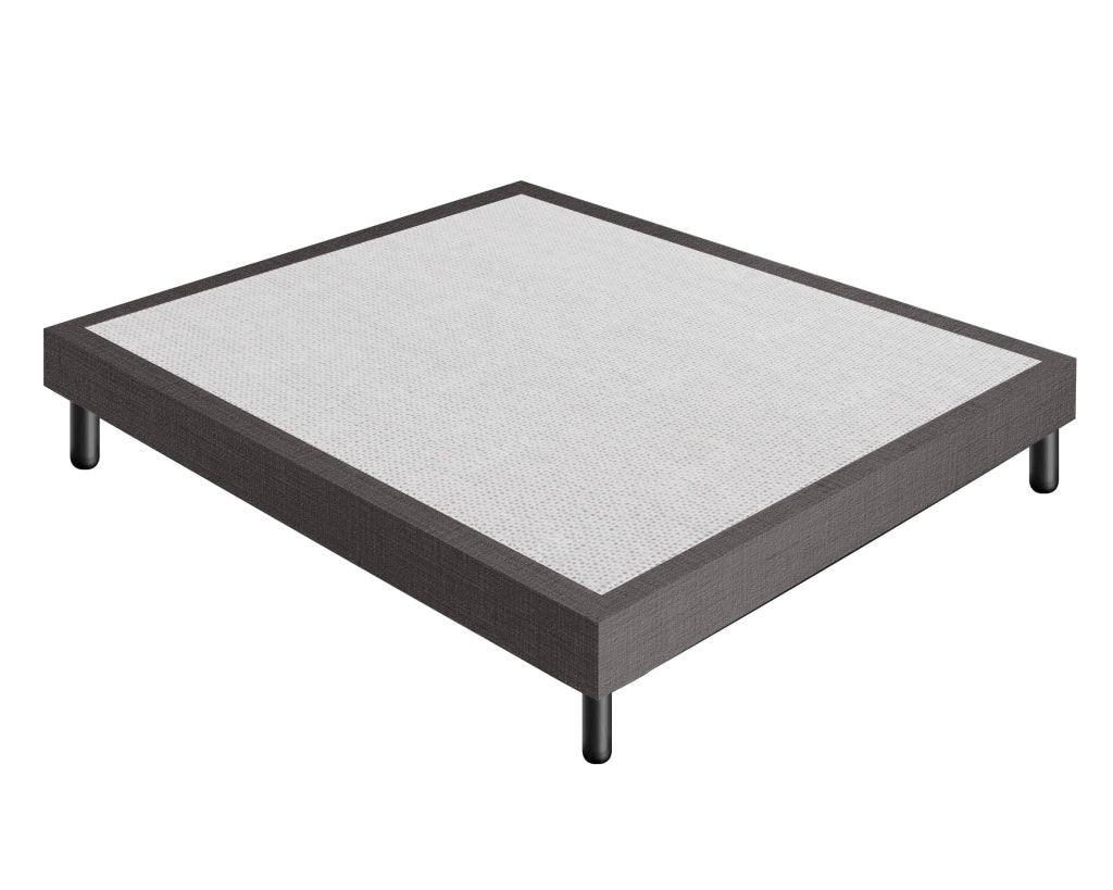 Letto Sommier Piazza e Mezza 120x200 Grigio Scuro Rivestito - Resistente fino a 120 Kg per Persona