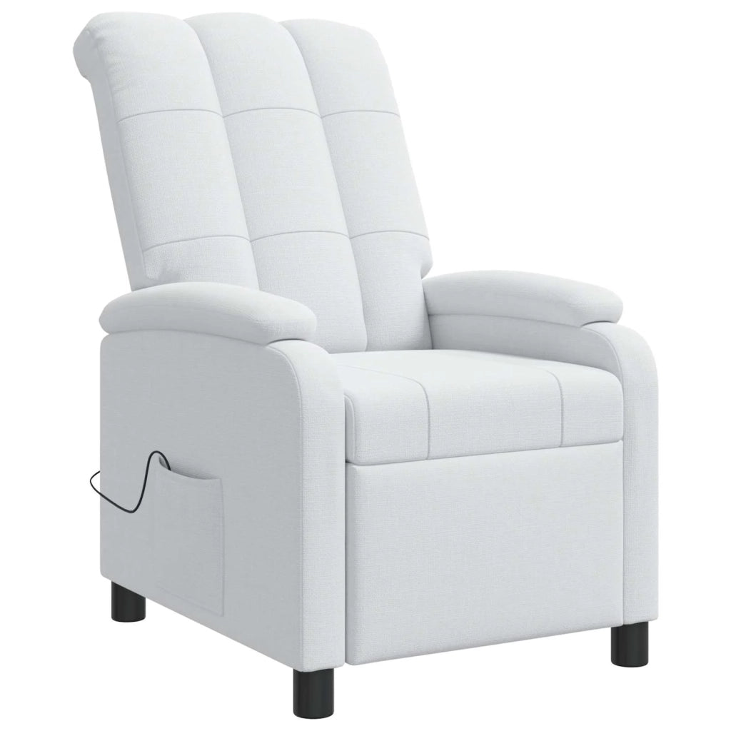 Poltrona Massaggiante Bianco Tessuto 42034978
