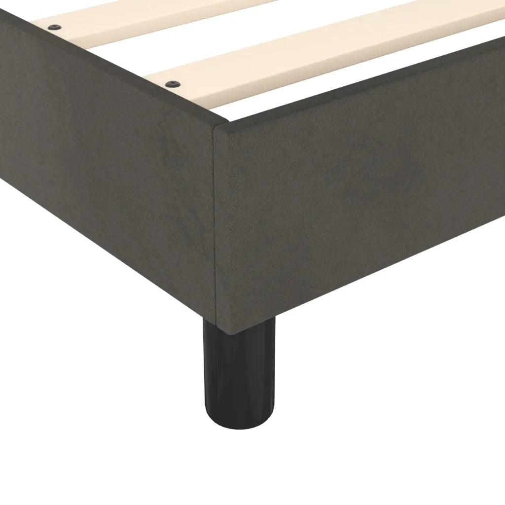 Giroletto a Molle con Materasso-Struttura Letto Grigio Scuro 80x200 cm Velluto 736279