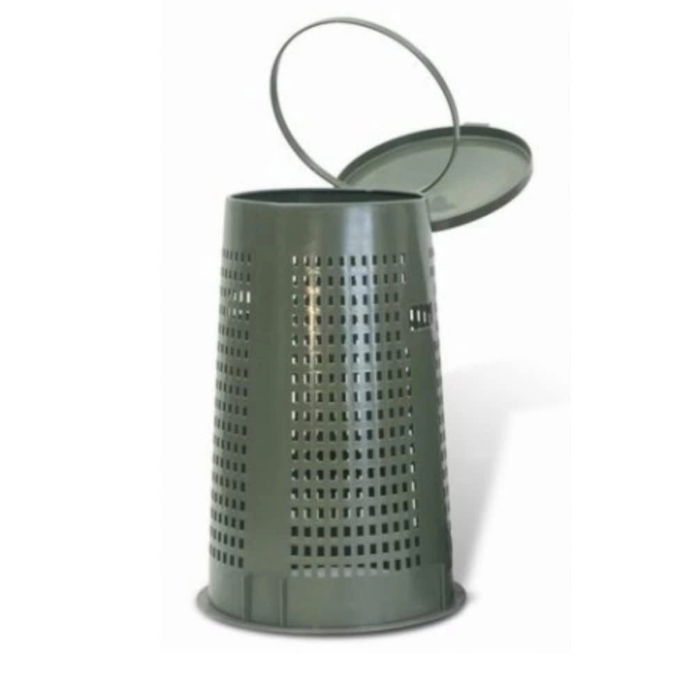 Trespolo spazzatura, bidoni porta rifiuti con coperchio e reggi sacco, 110 lt  Verde 