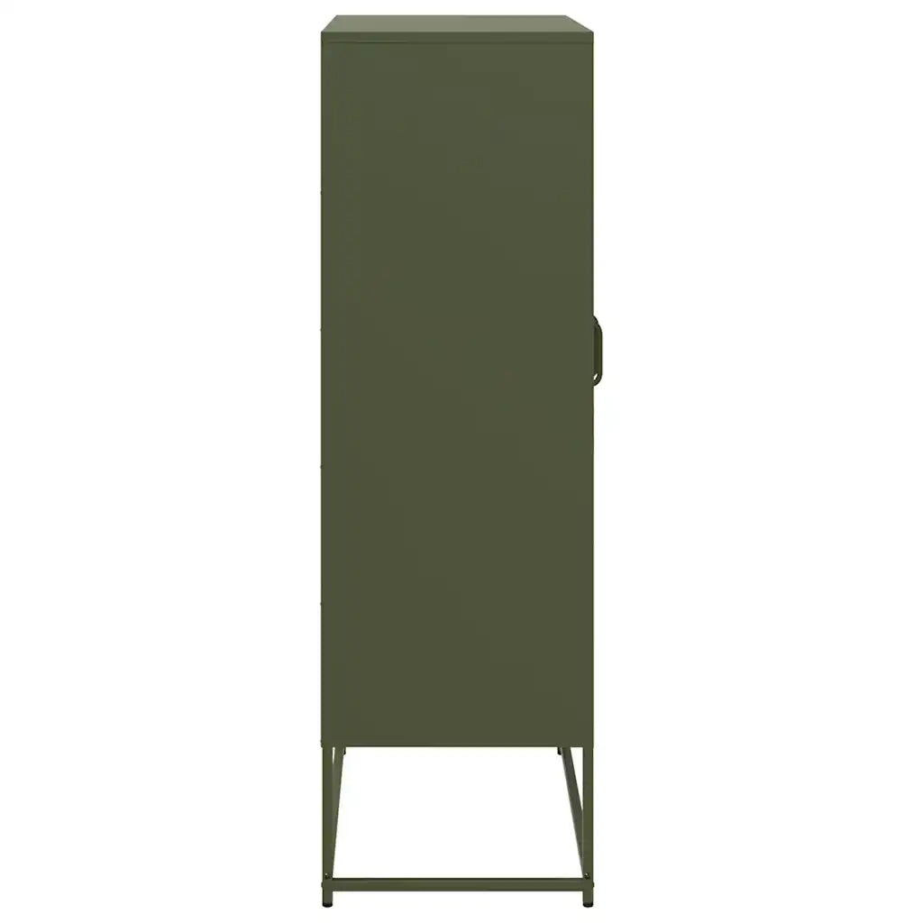 Credenza | Madia | Buffet da pranzo | Armadio da pranzo Verde Oliva 68x39x123 cm in Acciaio