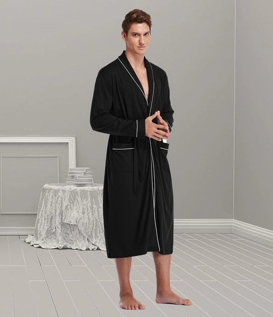 Badjas per uomini, 100% cotone, leggero, sottile (M-XXL)