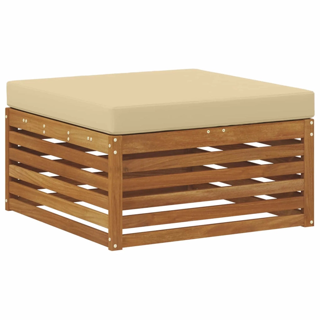 Set di divani da esterno con cuscino 8 pcs Naturale e Beige 3373853