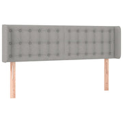 Testiera | Testata ad Orecchio Grigio Chiaro 147x16x78/88 cm in Tessuto