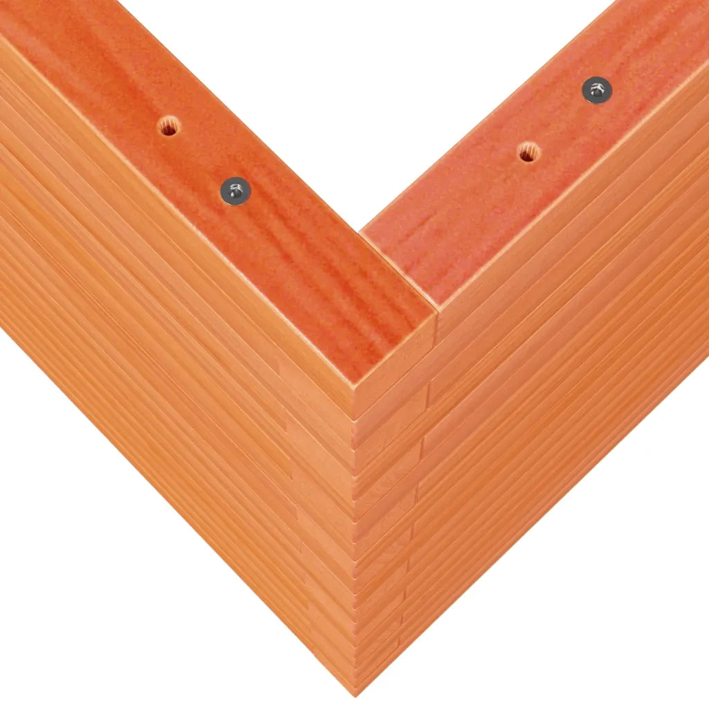 Fioriera | Cassetta per fiori | Vaso Giardino Marrone Cera 50x50x68,5cm Legno Massello Pino