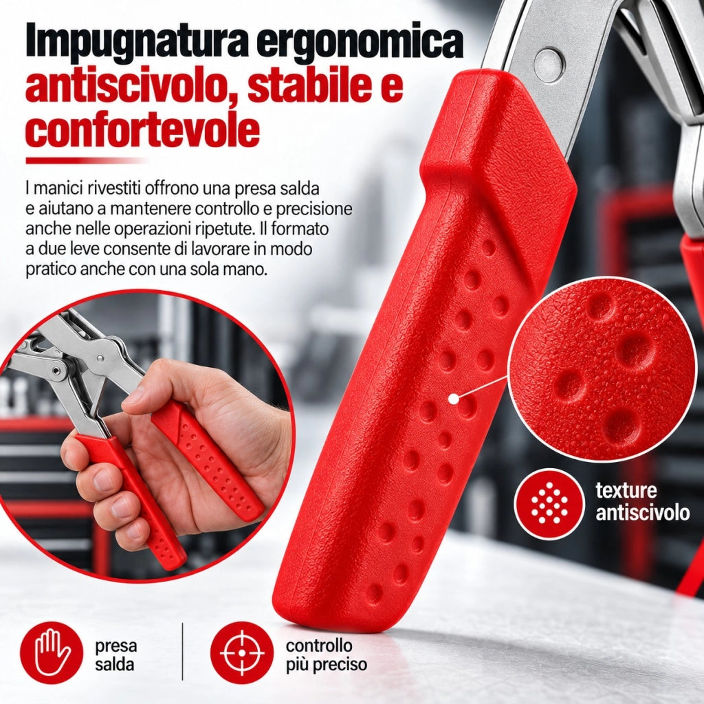 Pinza Rimozione Clip Auto 16,5 cm a Leva con Molla e 4 Punte 07878