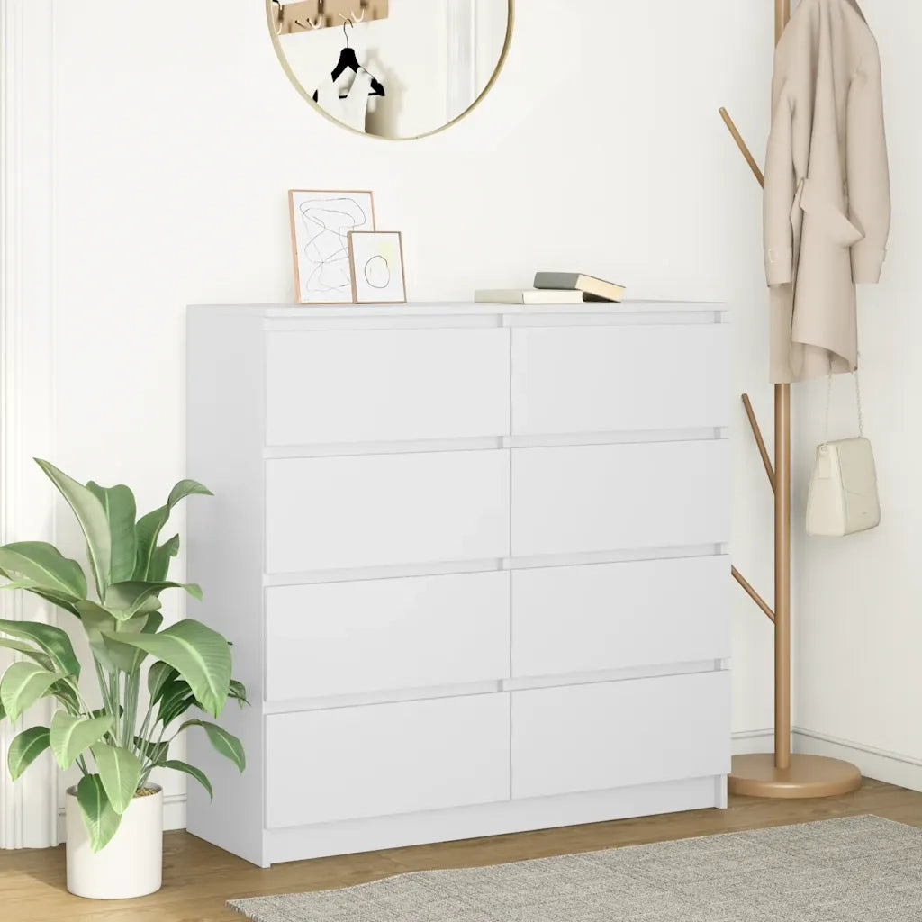 Credenza Bianca 100x35x99 cm in Legno Multistrato 3328489