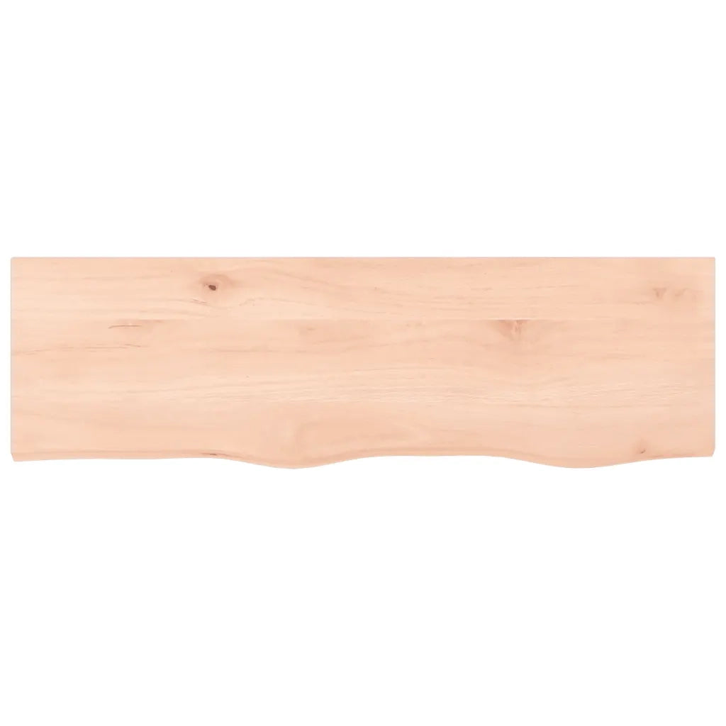 Ripiano a Parete 100x30x(2-6) cm Massello Rovere Non Trattato 363562