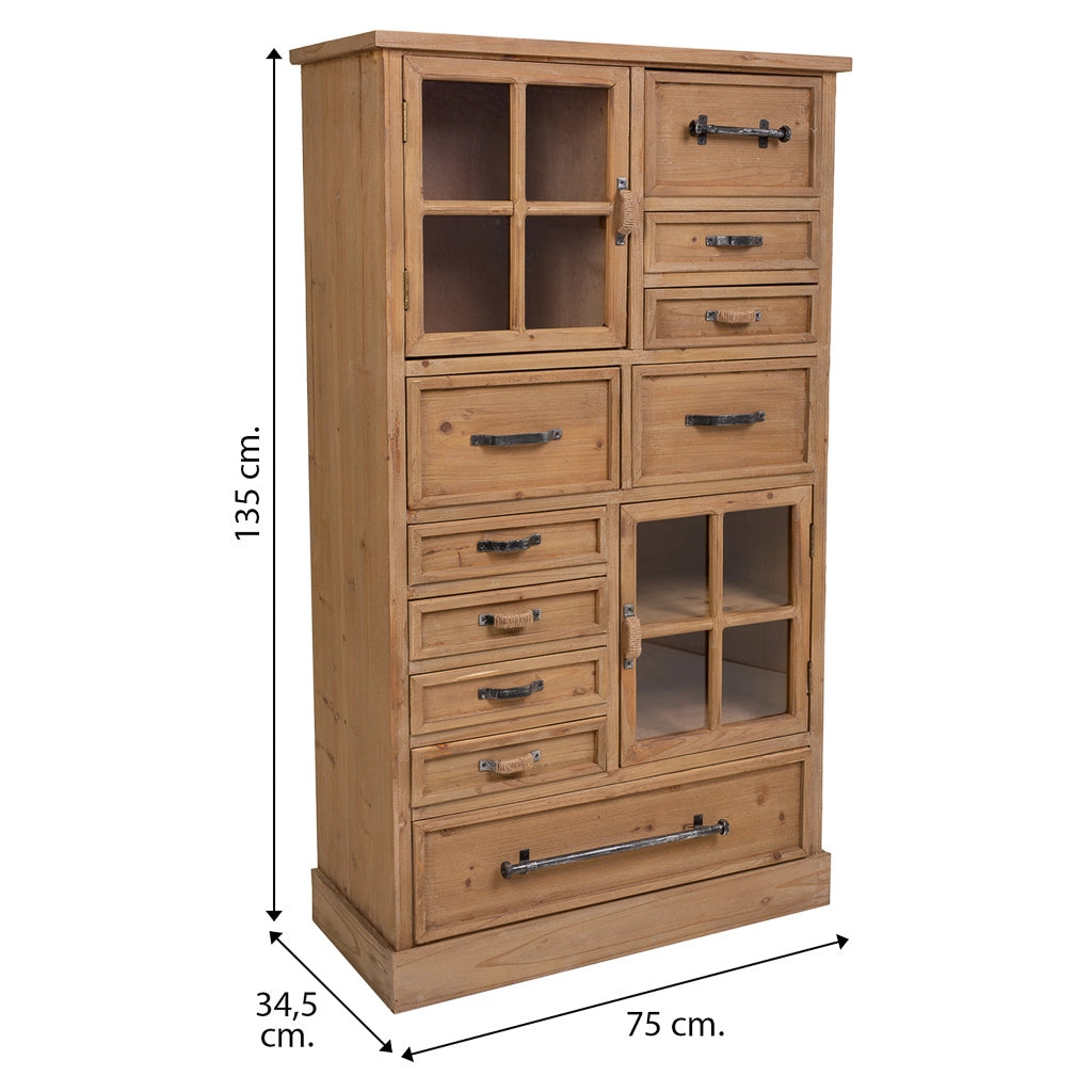 Sgabello in metallo e pelle marrone 120x40x51h