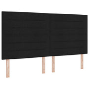 Testiera | Testata LED con strisce LED con Testiera | Testata Nero 180 cm Tessuto