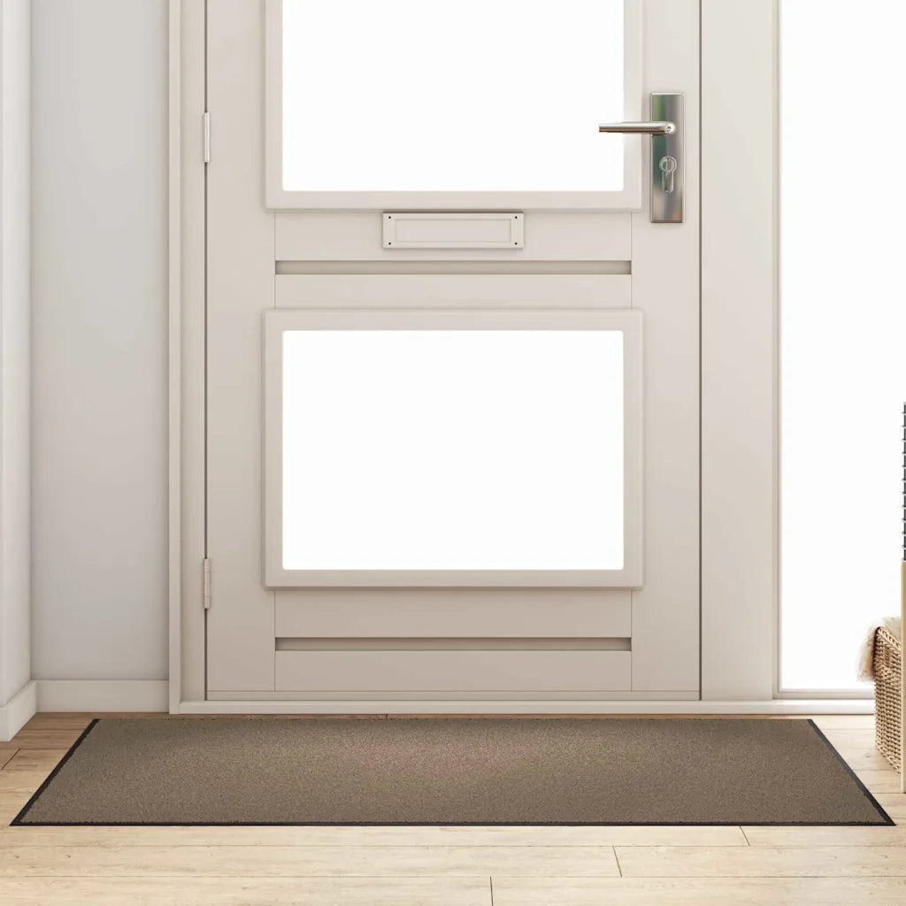 Zerbino | Tappetino Beige e Nero 90 x 150 cm 100% Poliammide