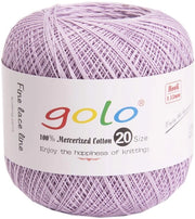 Filato a mano di cotone mercerizzato - 20 giri - 6 strati - Fiorellini fini - 400 yd / 365 m - Filo per cucire