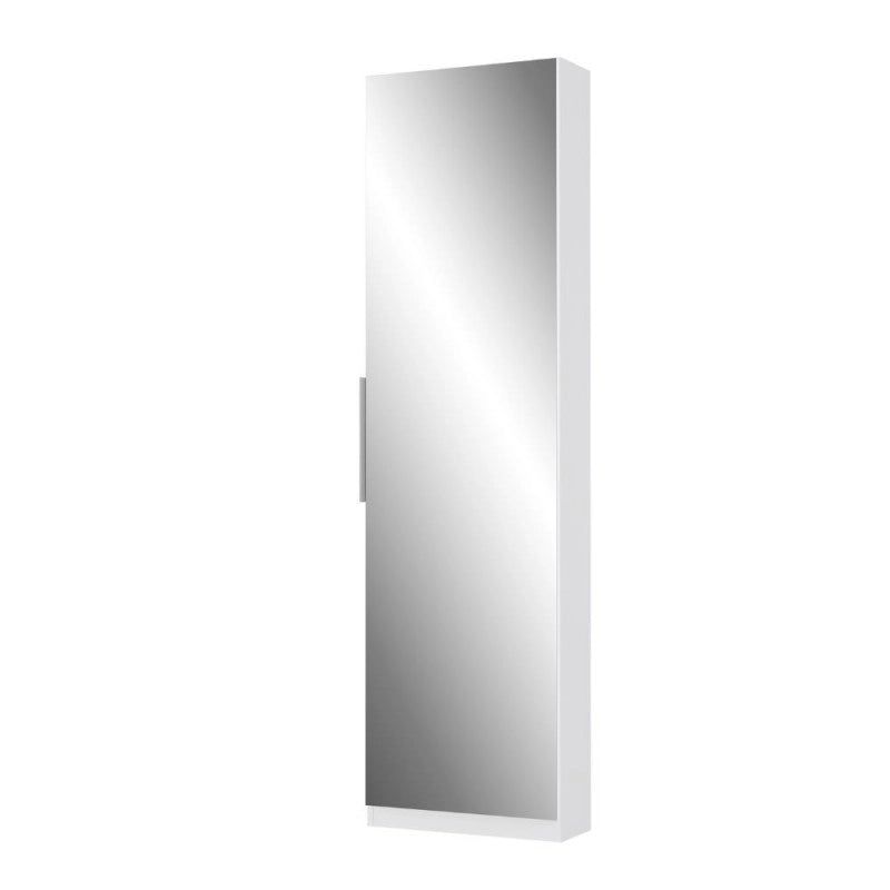 Scarpiera Nyx colore bianco con anta a specchio reversibile