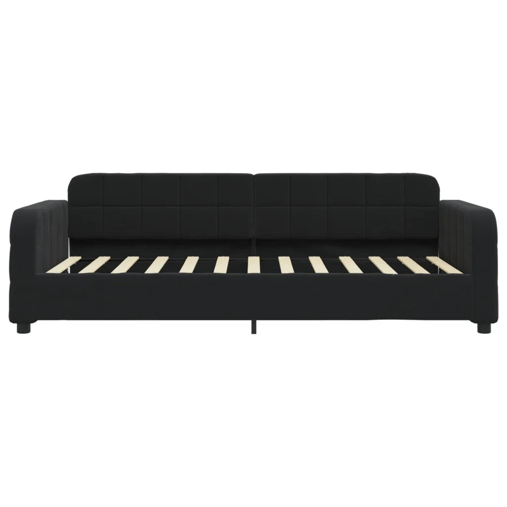 Divano Letto Estraibile con Cassetti-Sofa Letto-Daybed Nero 80x200 cm in Velluto 438948
