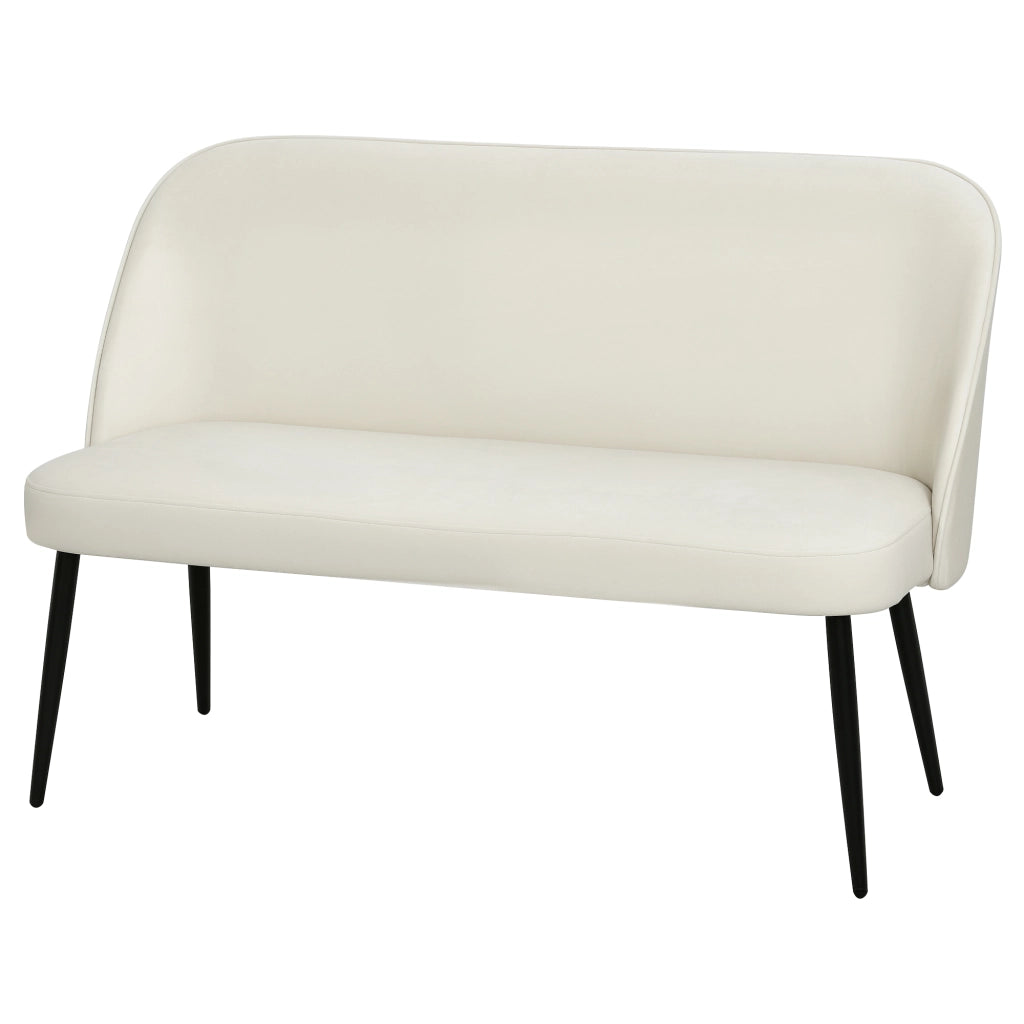 Divano 2 posti ¨C Minimal ¨C Tessuto beige, metallo e legno