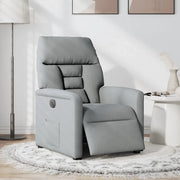 Poltrona Elettrica Reclinabile Grigio Chiaro in Tessuto 3303012